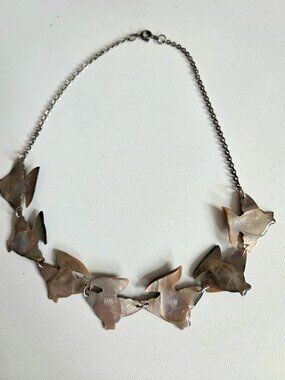 Abalone shell fish necklace choker.